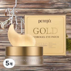 Petite Fe dark circle eye care, wrinkles around the eyes, gold hydrogel eye patches, 5 pieces, 60 pieces / 쁘띠페 다크서클 눈가 관리 눈가 주름 골드 하이드로겔 아이패치 5개 60개입