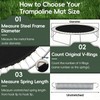 AILEVERS Trampoline Mat Replacement,13.3ft Diameter Mat with 96 Rings,Fits 15ft
