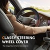 Lenkradbezug Leder, Heavy Duty Auto Lenkradhülle Lenkrad Abdeckung (rot)