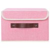 ANMINY Storage Bin with Lid Storage Boxes with PU Leather