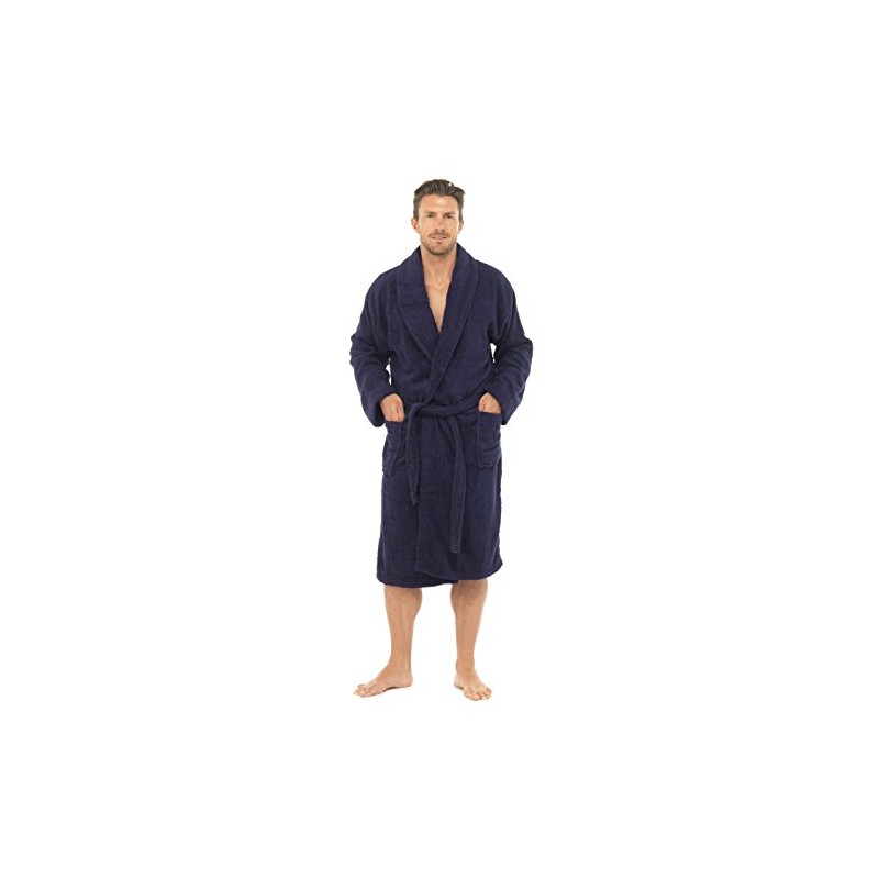 New Mens Tom Franks 100% Cotton Towelling Luxury Dressing Gown