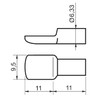 Design61 20 x 6.33mm Shelf Brackets for Shelves Steel Brass