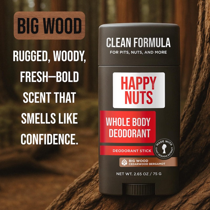 Happy Nuts Whole Body Deodorant for Men - Full Body