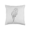 Owlet Illustrations Barn Owl Throw Pillow, 16x16, Multicolor