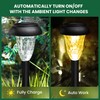 GIGALUMI 12 Pack Solar Light Outdoor Waterproof, Warm White Pathway