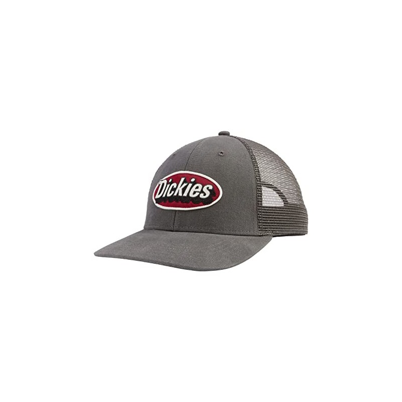 Dickies Men's Patch Logo Trucker Cap, Slate, AL Grey