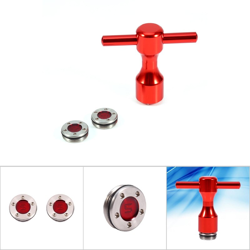 2pcs Red Golf Putter Weights Golf Wrench Spanner Tool For