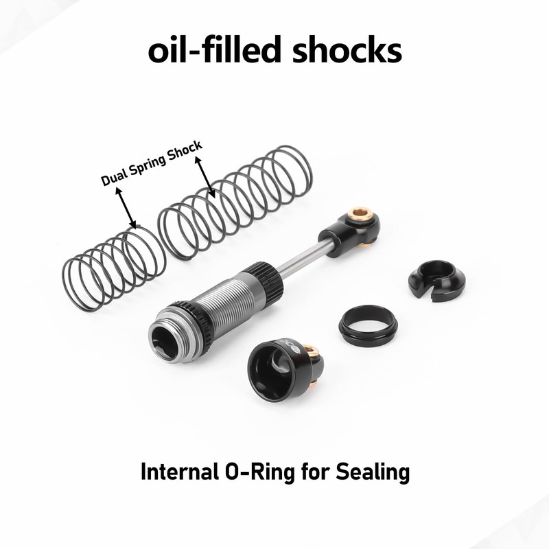 FEDCO DSS18 TRX4M Shocks 59MM Oil-Filled Shock Absorber CNC Long