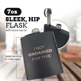 Officiant Gifts for Wedding Day: Flask Set, 'Best Officiant Ever', Proposal Gift - Ordained