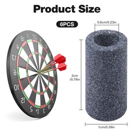 flintronic Dart Whetstone, 6 Pieces Dart Whetstone for Metal Darts, Dart Sharpener for Steel Darts, Dart Burrs Remover Tool, Steel Tip Sharpening Accessories Tool for Dart Tip