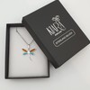 Kiara Jewellery 925 Sterling Silver Dragonfly Pendant Necklace Inlaid with