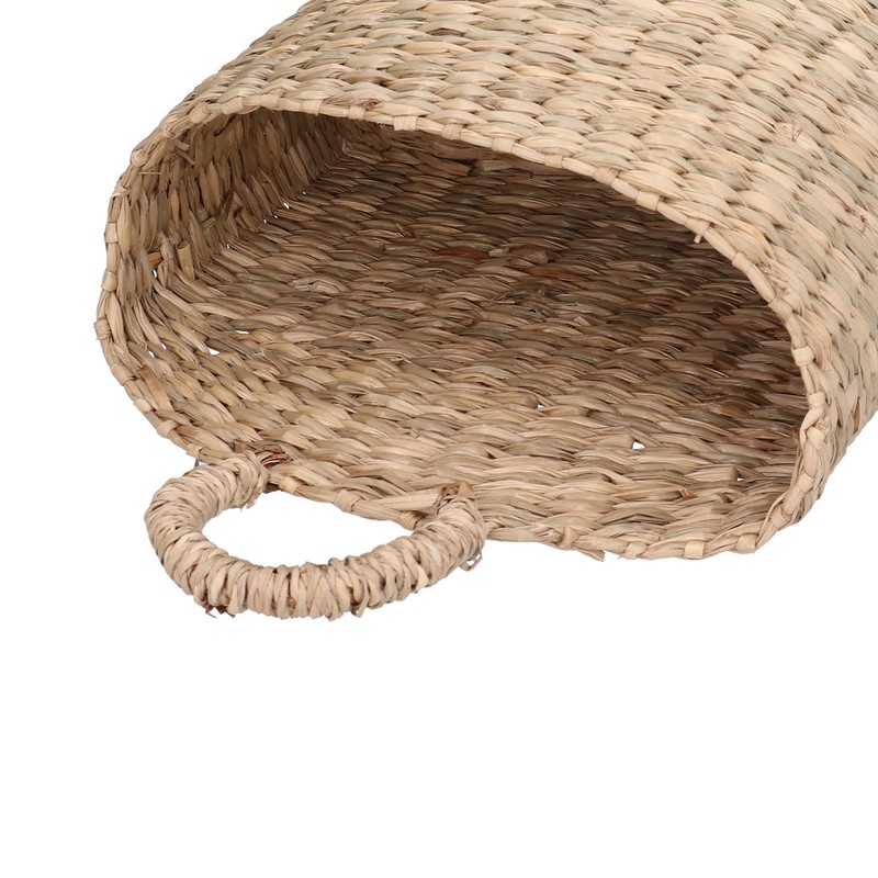 Hanging Basket Seagrass Woven Wall Hanging Storage Basket Organizer for
