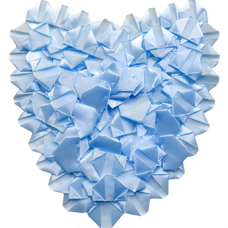 LatinaFlorista 300Pcs Premade Satin Ribbon Rose Petals Half-Finished for Eternal