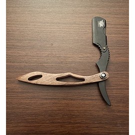 NEW Hand-Made Professional Barber-shop Straight Edge Razor Shaving and Grooming Stainless Steel Black and Brown