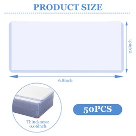 ABuff 50 Pack Hard Plastic Currency Sleeves, Clear PVC Money Holder Dollar Bill Sleeves Waterproof Banknotes Top-Insert Holders for Regular Bills Protector Storage Cases Collectors, 6.8 x 2.9 Inch