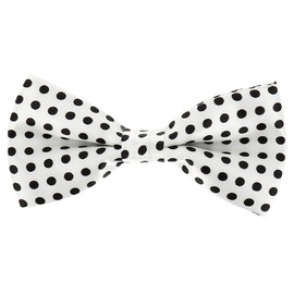 cravateSlim White and Black polka dots Bow Tie