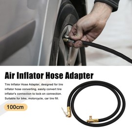 X AUTOHAUX 100cm 39" Car Tire Valve Pipe Air Chuck Inflator Pump Extension Hose