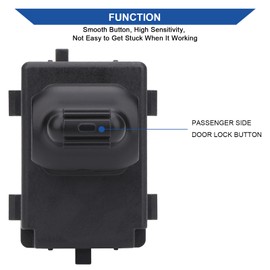 Obaee Power Door Lock Switch Control Button Front Right Passenger Side Compatible with Dodge Ram 1500 2500 3500 4500 2002 2003 2004 2005 2006 2007 2008 2009 2010 Replace OEM 5GS19DX9AB (3 Pins)