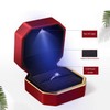 AVESON Luxury Ring Box, Square Velvet Wedding Ring Case Jewelry