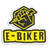 2 x 10cm E-Biker Lightning Bolt Vinyl Stickers - Yellow