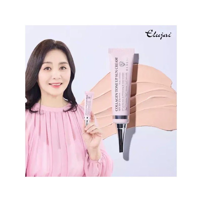 Eluzaei 엘루자이 콜라겐 톤업 선크림 3개/ 선블록 자외선 선블럭 미백