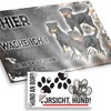 Hier wache ich hund German Hunting Terrier 29/18 cm