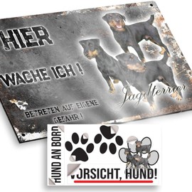 Hier wache ich hund German Hunting Terrier 29/18 cm