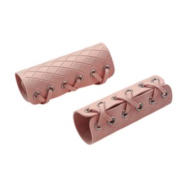 MagiDeal 2 Pieces Handlebar Covers Parts Easy Installation Decor PU Leather Brake Clutch Covers for Electric Moped Riding, Pink