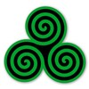 AK Wall Art Triple Spiral Triskele Celtic Vinyl Sticker - Car Window Bumper Laptop - Select Size