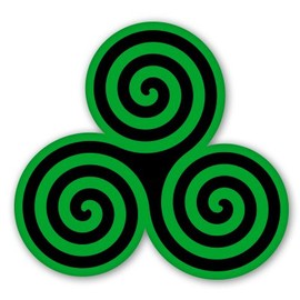 AK Wall Art Triple Spiral Triskele Celtic Vinyl Sticker - Car Window Bumper Laptop - Select Size