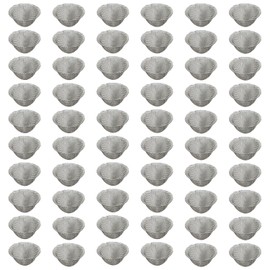 SYEYCW 60 Pcs Tapered Screens Filter, 16mm Bowl Mesh Gauzes Filter, Reusable Mesh Bowl Screens, Pre Cut Stainless Steel Screen, Metal Wire Mesh Filter, for Household, Industrial, Laboratory