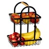 deccaro Fruit Basket Stand 2 Tier Black Small