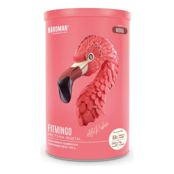 Birdman Proteína Vegetal Fitmingo 510g By Ale Rubio Sabor Moka