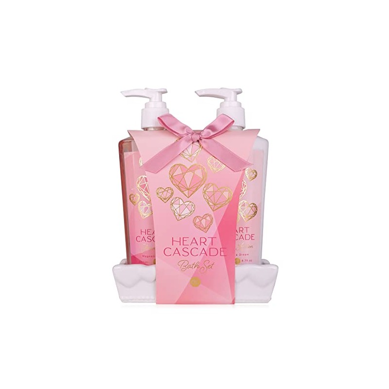 Accentra Heart Cascade Hand Care Set on Ceramic Tray, Hand