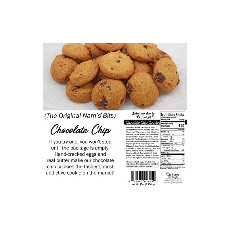 Nam's Bits Chocolate Chip Cookies - Birthday Gallon Jar -