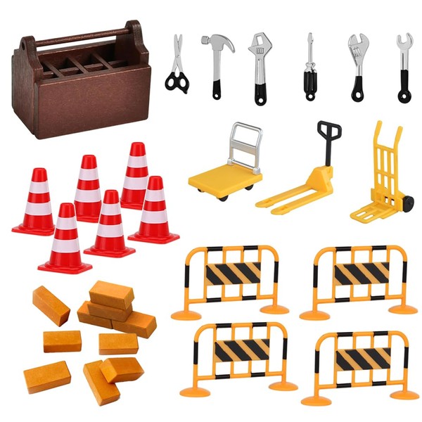 Pack of 30 Gnome Accessories Construction Site Miniature Construction Site