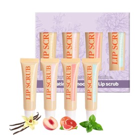 Exfoliante y humectante para labios, barra exfoliante para labios - Exfoliante labial en barra hidratante,Juego de exfoliantes labiales 4X, productos para el cuidado de los labios, rellenadores de lab