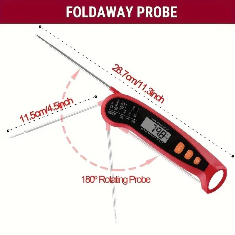 1pc, Meat Thermometers for Grilling, Digital, with Probe, Kitchen Instant