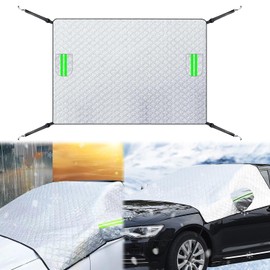 Fosoloni Windscreen Cover Car Winter Windscreen Cover Car Window Covers, 600D Oxford Material, Foldable, Snow, Frost, Sun, Dust for Car, SUV