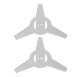 2Pcs 3 Teeth Brush Cutter Trimmer Blade Stainless Steel Lawnmower Blade Anti Winding Lawn Trimmer Weeding Accessories 20cm Long