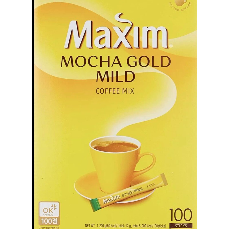 Maxim Mocha Gold Mild Coffee Mix - One Box, 100
