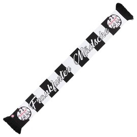 Eintracht Frankfurt, Frankfurt Girl's Fan Scarf, Bar Scarf 80s Logo Stadium Scarf, Black, white, Unit size