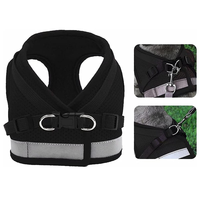NC Mesh Dog Harness, Leash with Reflective Material, Leash Set,