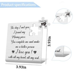 Sisadodo Wedding Anniversary Birthday Gifts for Husband Wife Engagement Gift for Fiance Fiancee Men Long Distance Relationship Gifts for Boyfriend Girlfriend You Complete Me Engraved Desk Sign