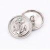 10Pcs Clothes Buttons - Metal Boat Anchor Pattern Sewing Buttons