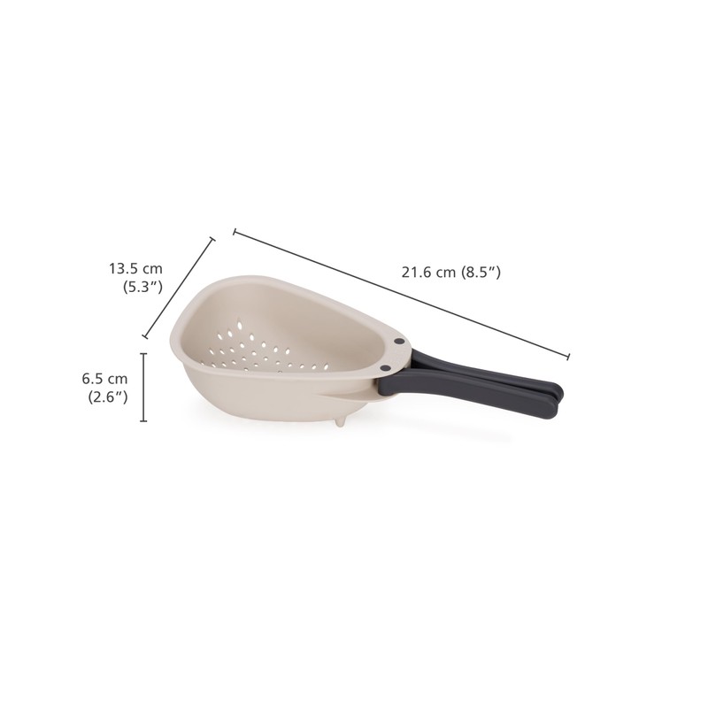 Joseph Joseph Droplet Mini Colander with Folding Handles, Kitchen Strainer