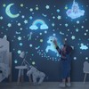 Glow in The Dark Stars and Unicorn Wall Decals, Glowing