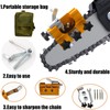 Chainsaw Chain Sharpening Jig, Deluxe Saw Sharpener Accessories Kit for