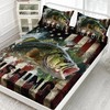 AILONEN Big Pike Fishing Fitted Sheet Queen Size, Bass Fish