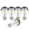 KarlunKoy Half Chrome LED Light Bulbs,Dimmable 6W (Equivalent 60Watt) Edison
